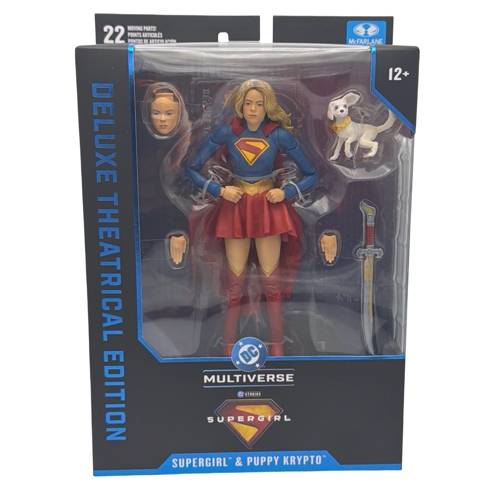 McFarlane Action Figure New Supergirl & Puppy Krypto DC Multiverse Deluxe